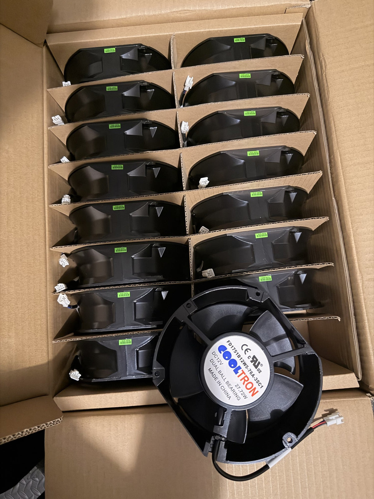 Cooltron FD1751B12W5-76A-3SC1 172 x 150 x 51 mm 12 V DC Axial Fan, Dual Ball Bearing, PWM