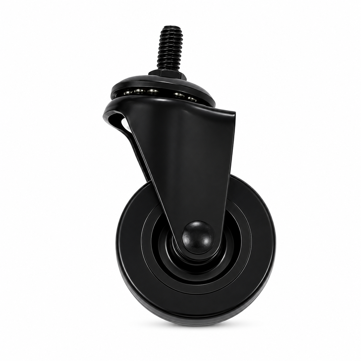 2 Inch Caster Wheels – Swivel Threaded Stem Casters (1/4"-20), Black, 4-Pack – Furniture & Small Cart Replacement