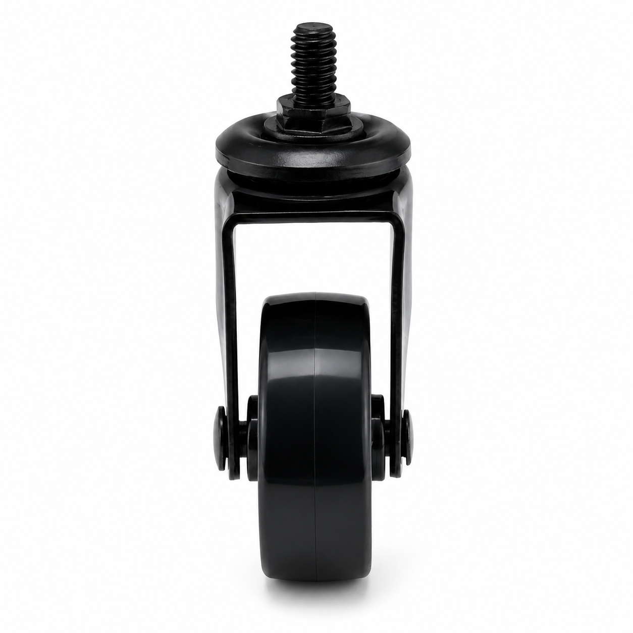 2 Inch Caster Wheels – Swivel Threaded Stem Casters (1/4"-20), Black, 4-Pack – Furniture & Small Cart Replacement