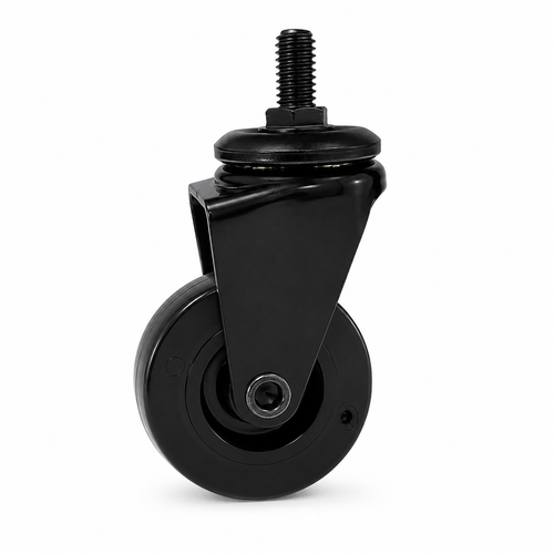 2 Inch Caster Wheels – Swivel Threaded Stem Casters (1/4"-20), Black, 4-Pack – Furniture & Small Cart Replacement