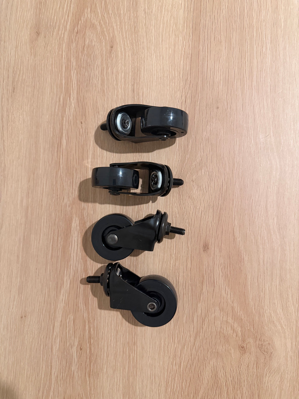 2 Inch Caster Wheels – Swivel Threaded Stem Casters (5/16"-18), Black, 4-Pack – Furniture & Small Cart Replacement